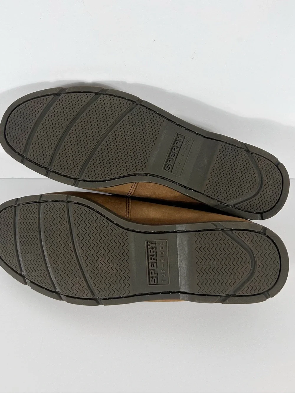 Sperry Top-Sider Mens 9.5 Boat Shoes Brown Leather Nubuck Deck Shoes 0777896